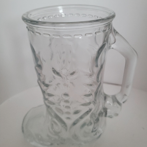 Vintage 1960's Glass Cowboy Boot Shape Beer Mug Stein Mexico - Picture 3 of 4